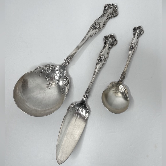 VTG Silver Serving Flatware Set (3PC) 1847 Rogers Bros XS Triple - Picture 9 of 11
